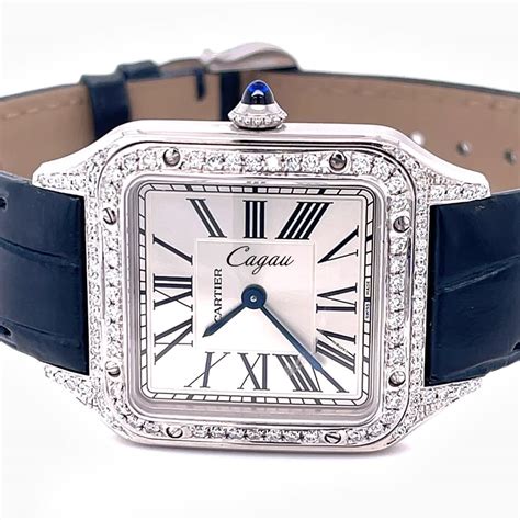 cartier santos dumont diamond|cartier santos size chart.